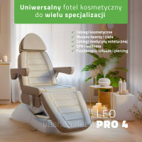 Косметичне крісло Leo PRO 4 з електрорегулюванням, сіре - 3 мотора