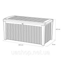 Садовий ящик пластиковий Keter Borneo 416 л 129 x 70 x 62 см