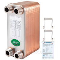 Vevor 980896 Пластинчастий теплообмінник EATB12 Теплообмінник 40 Пластинчастий теплообмінник Нержавіюча сталь