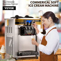 Vevor 981075 Комерційний фризер для м'якого морозива Gastro 2350 Вт Настільний фризер для м'якого морозива