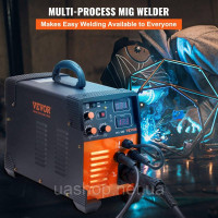 Vevor 983815 MIG/MMA/LIFT TIG 3 в 1 Зварювальний апарат 50-250 А зварювання порошковим дротом (0,8 мм і 1 мм)