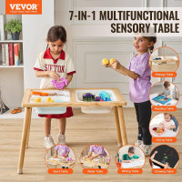 Vevor 984216 Столик Sensory Sand Play Table Activity Table з 3 контейнерами для зберігання