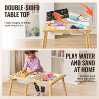 Vevor 984216 Столик Sensory Sand Play Table Activity Table з 3 контейнерами для зберігання