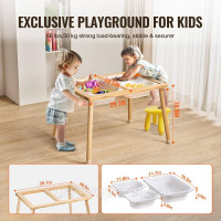 Vevor 984216 Столик Sensory Sand Play Table Activity Table з 3 контейнерами для зберігання
