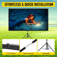 Vevor 984565 Екран проектора 16:9 4K HD екран на штативі проекційна поверхня 200x113см презентаційний екран