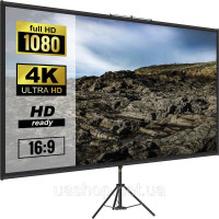 Vevor 984567 Проекційний екран 16:9 4K HD презентаційний екран на штативі проекційний екран 227x127см рулонний