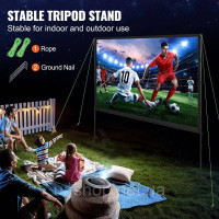 Vevor 984574 Проекційний екран з підставкою 100-дюймовий HD 4K зовнішній проекційний екран для приміщень