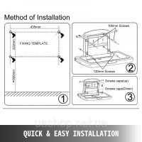 Vevor 984646 85 x 57 x 47 см складаний пеленальний столик для немовлят HDPE для ділових і приватних випадків