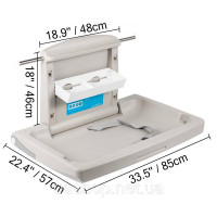 Vevor 984646 85 x 57 x 47 см складаний пеленальний столик для немовлят HDPE для ділових і приватних випадків