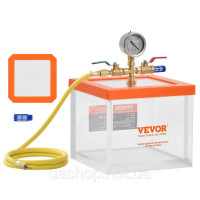 Vevor 985510 Вакуумна камера на 2 галони, покращена багатоцільова акрилова вакуумна камера для дегазації,