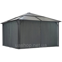Сучасна садова альтанка Santiago Premium 4x4m Garden Point антрацит