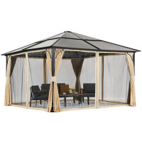 Сучасна садова альтанка Santiago Premium 4x4m Garden Point бежева