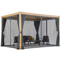 Вільностояча терасна пергола Lagos Premium 3x4 Garden Point woodlike - антрацит