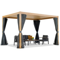 Вільностояча терасна пергола Lagos Premium 3x4 Garden Point woodlike - антрацит