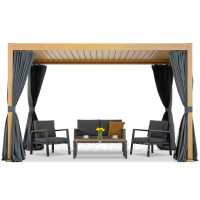 Вільностояча терасна пергола Lagos Premium 3x4 Garden Point woodlike - антрацит