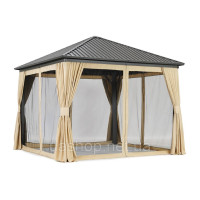 Металева альтанка Sardinia Premium 3x3 Garden Point бежева