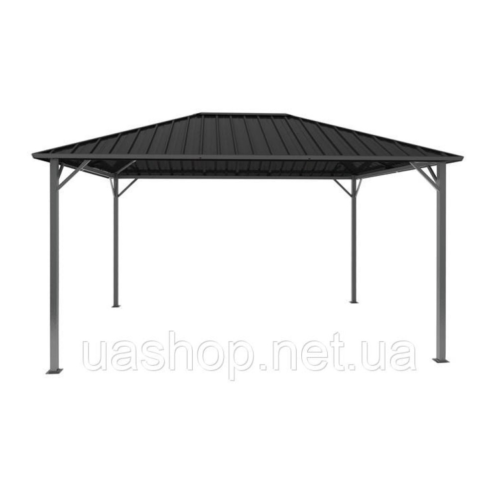 Садова альтанка Itaka 3x4 зі шторами антрацит Garden Point