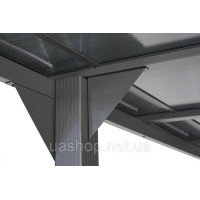 Алюмінієва садова альтанка Lombardia 3x4.3 Garden Point антрацит