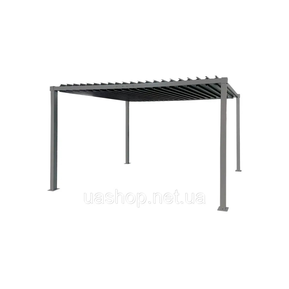 Antracytowa pergola tarasowa Madera 3x4m Garden Point