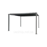 Antracytowa pergola tarasowa Madera 3x4m Garden Point