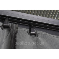 Сучасна садова альтанка Santiago Premium 3x6m Garden Point антрацит