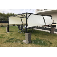 Санторіні 4 х 4 м кремова металева тераса пергола Garden Point