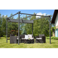 Антрацитова тарасна пергола La Palma 3x3 Garden Point 60018