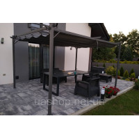 Антрацитова тарасна пергола La Palma 3x3 Garden Point 60018