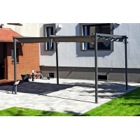 Антрацитова терасна пергола La Palma 3x4 Garden Point