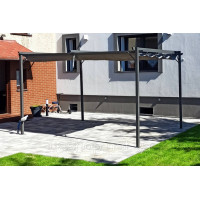 Антрацитова терасна пергола La Palma 3x4 Garden Point 60012