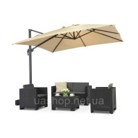 Парасолька Garden Point бежева Siena 3x3м