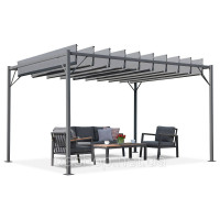 Антрацитова терасна пергола Malaga 3x4m Garden Point