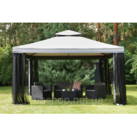 Сіра садова альтанка з москітною сіткою Valencia 4x4m Garden Point