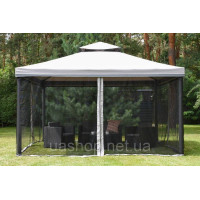 Сіра садова альтанка з москітною сіткою Valencia 4x4m Garden Point