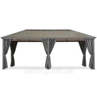 Садова альтанка Milos 3x6 Garden Point із сірими шторами
