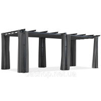 Пергола Barbados 3x6 m з шторами Garden Point антрацит
