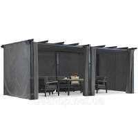 Пергола Barbados 3x6 m з шторами Garden Point антрацит