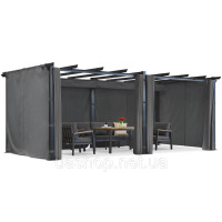 Пергола Barbados 3x6 m з шторами Garden Point антрацит