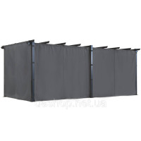 Пергола Barbados 3x6 m з шторами Garden Point антрацит
