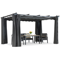 Терасна пергола Barbados 3x4 m зі шторами Garden Point антрацит