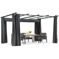 Терасна пергола Barbados 3x4 m зі шторами Garden Point антрацит