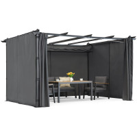 Терасна пергола Barbados 3x4 m зі шторами Garden Point антрацит