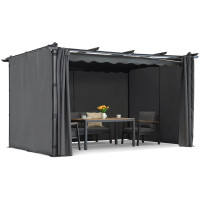 Терасна пергола Barbados 3x4 m зі шторами Garden Point антрацит