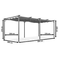 Біла терасна пергола La Palma 3x6m Garden Point