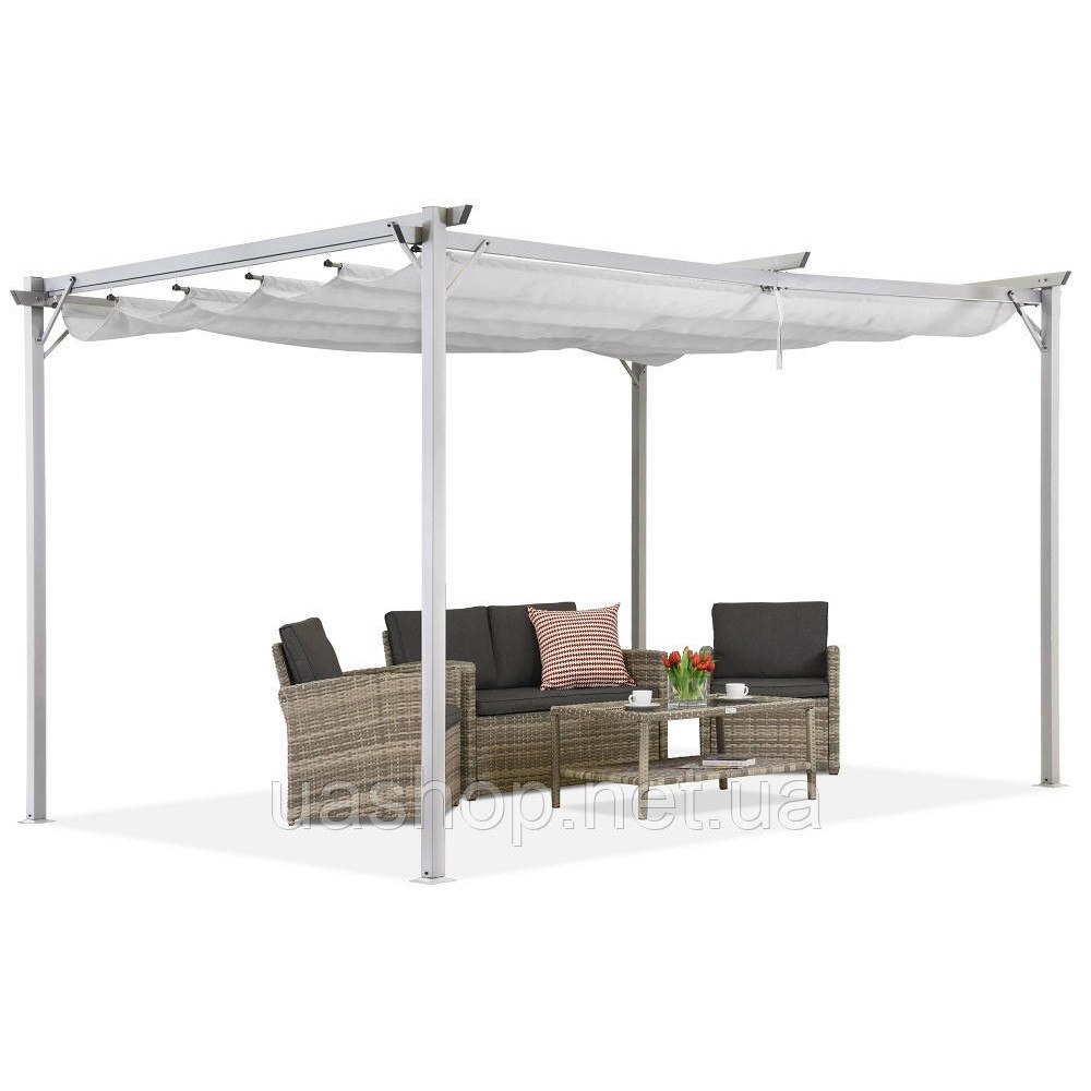 Біла терасна пергола La Palma 3x4m Garden Point