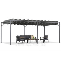 Антрацитова терасна пергола Malaga 3x6m Garden Point