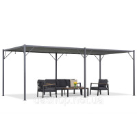 Антрацитова терасна пергола Malaga 3x6m Garden Point
