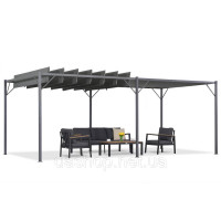 Антрацитова терасна пергола Malaga 3x6m Garden Point