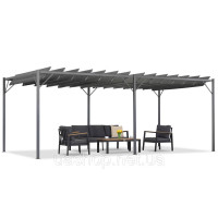 Антрацитова терасна пергола Malaga 3x6m Garden Point