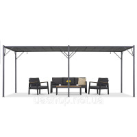 Антрацитова терасна пергола Malaga 3x6m Garden Point